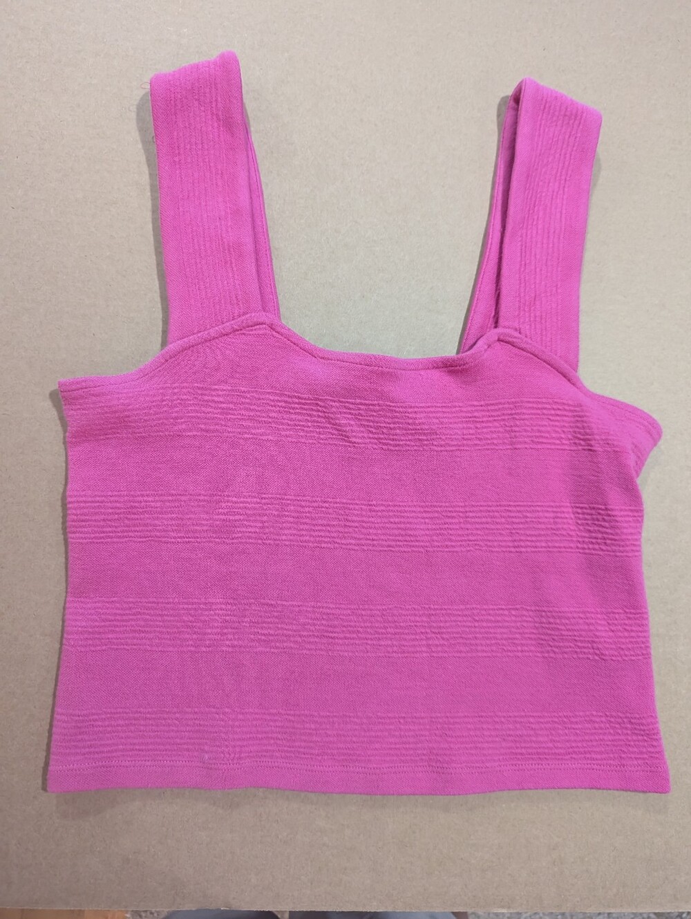 Daily Practice by Anthropologie Crop Top Square Neck Tank Sz Sm *See Note